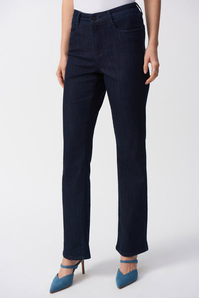 Joseph Ribkoff 'Brooke' Classic Bootcut Stretch Jeans - Dark Denim Blue