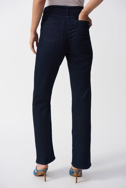 Joseph Ribkoff 'Brooke' Classic Bootcut Stretch Jeans - Dark Denim Blue