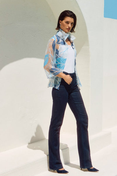 Joseph Ribkoff 'Brooke' Classic Bootcut Stretch Jeans - Dark Denim Blue
