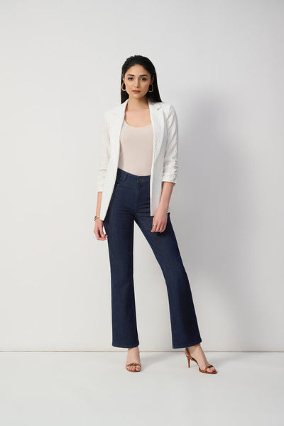 Joseph Ribkoff 'Brooke' Classic Bootcut Stretch Jeans - Dark Denim Blue