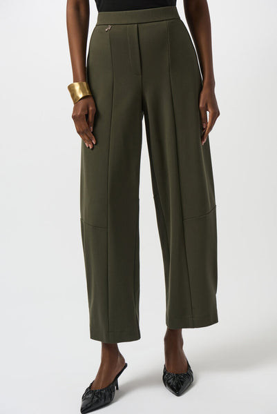 Joseph Ribkoff 253123 Barrel Leg Knit Pants - Avocado
