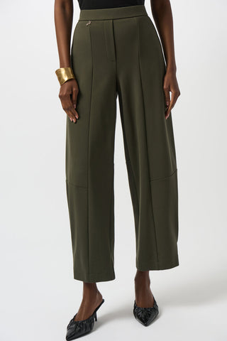 Joseph Ribkoff 253123 Barrel Leg Knit Pants - Avocado