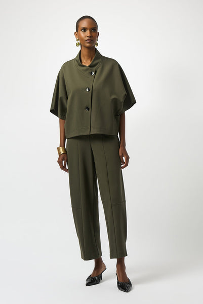 Joseph Ribkoff 253123 Barrel Leg Knit Pants - Avocado