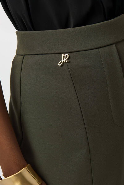 Joseph Ribkoff 253123 Barrel Leg Knit Pants - Avocado