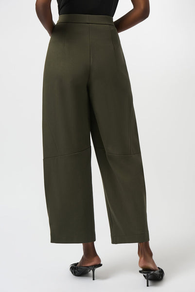 Joseph Ribkoff 253123 Barrel Leg Knit Pants - Avocado