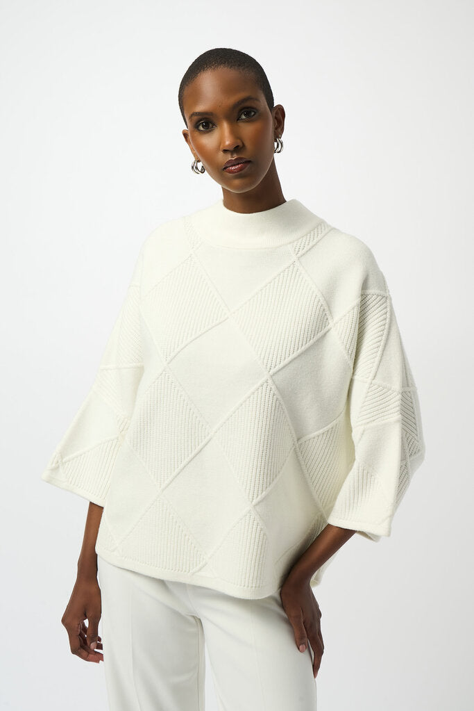 Joseph Ribkoff 253943 Textured Mock Neck Sweater