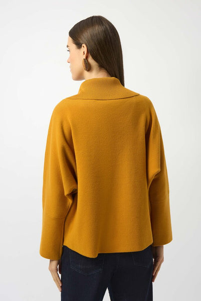 Joseph Ribkoff 253963 Boxy Zip Collar Sweater - Medallion