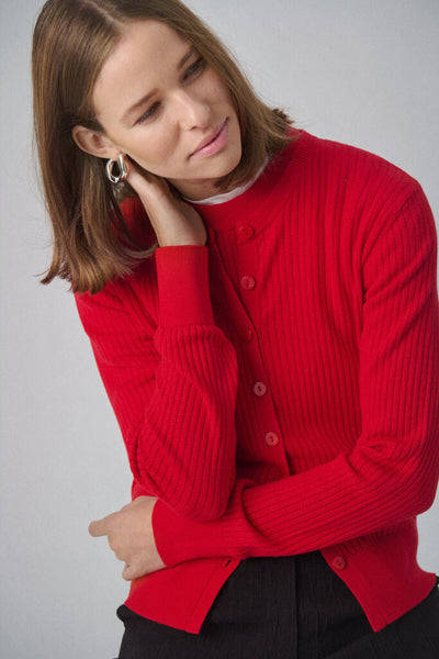 Soaked in Luxury 'Spina' Cardigan - Goji Berry