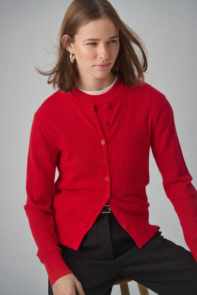 Soaked in Luxury 'Spina' Cardigan - Goji Berry