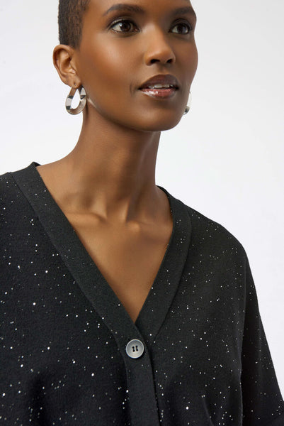 Joseph Ribkoff 254939 Black Sequin Knit Sweater