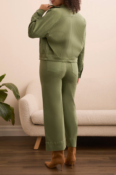 Tribal Comfort Stretch Raglan Sleeve Jacket - Chive