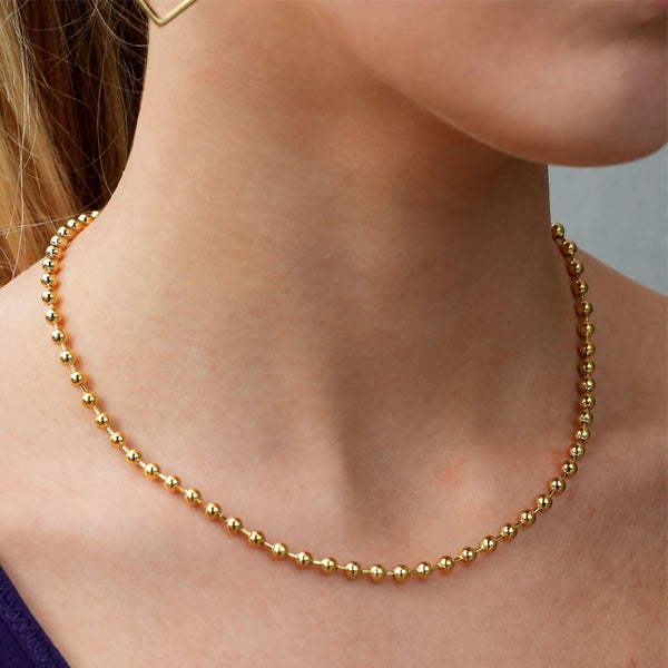 Hackney Nine 'Broxlov' Chunky Gold Ball-Chain Necklace