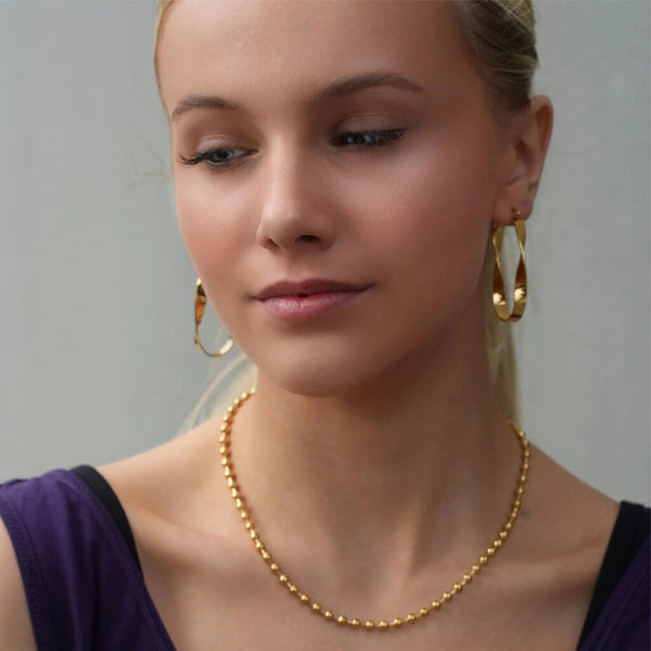 Hackney Nine 'Broxlov' Chunky Gold Ball-Chain Necklace