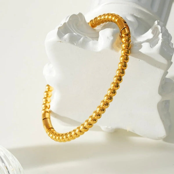 Hackney Nine 'Hanxi' Classic Ball-Bead Bracelet - Gold