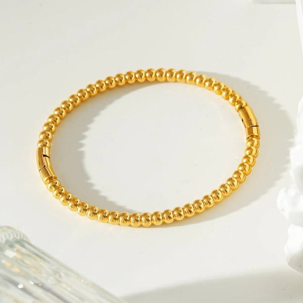 Hackney Nine 'Hanxi' Classic Ball-Bead Bracelet - Gold