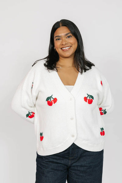 Smash + Tess Cherry Cardigan - Ivory