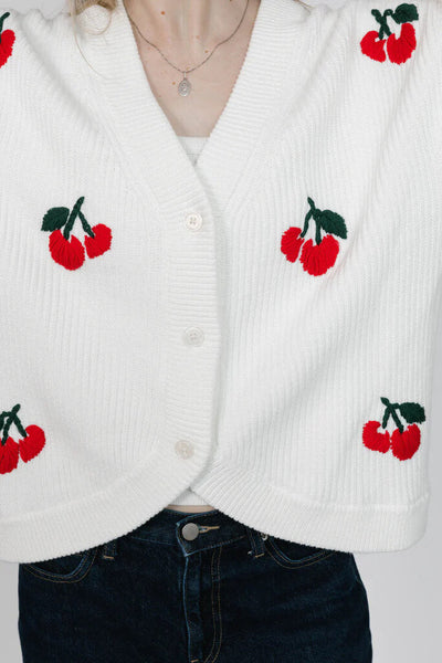 Smash + Tess Cherry Cardigan - Ivory