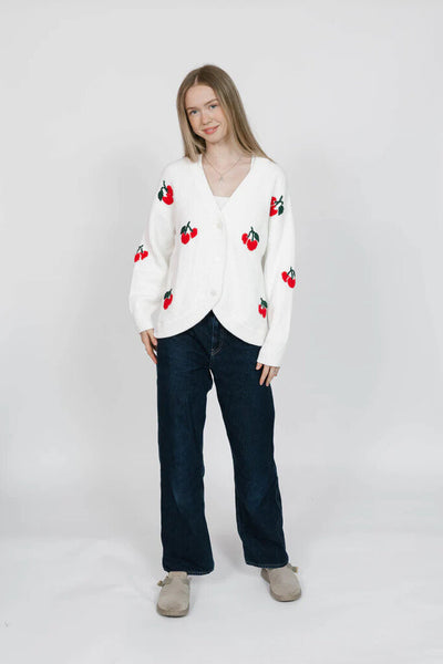 Smash + Tess Cherry Cardigan - Ivory