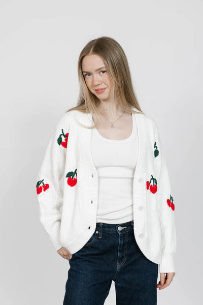 Smash + Tess Cherry Cardigan - Ivory
