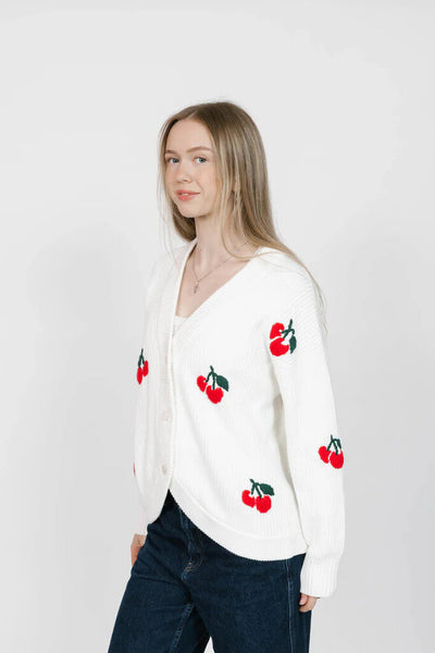 Smash + Tess Cherry Cardigan - Ivory
