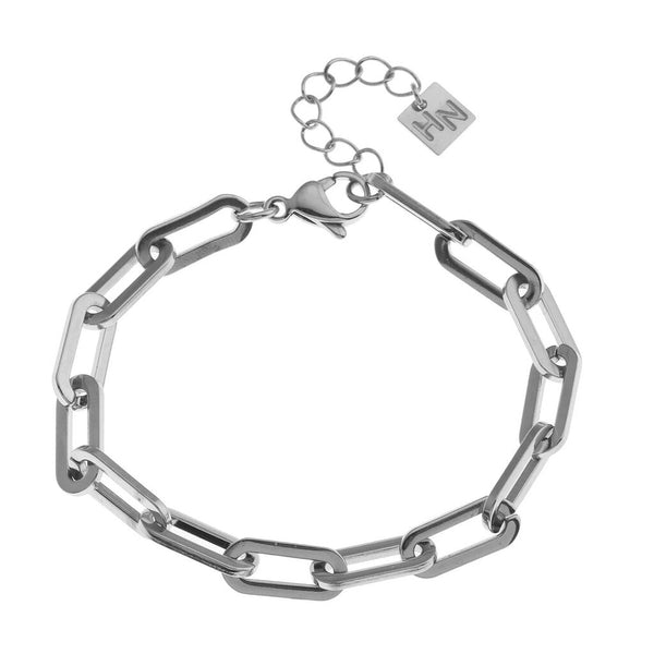 Hackney Nine 'Jacki' Contemporary Paper Clip Bracelet - Silver
