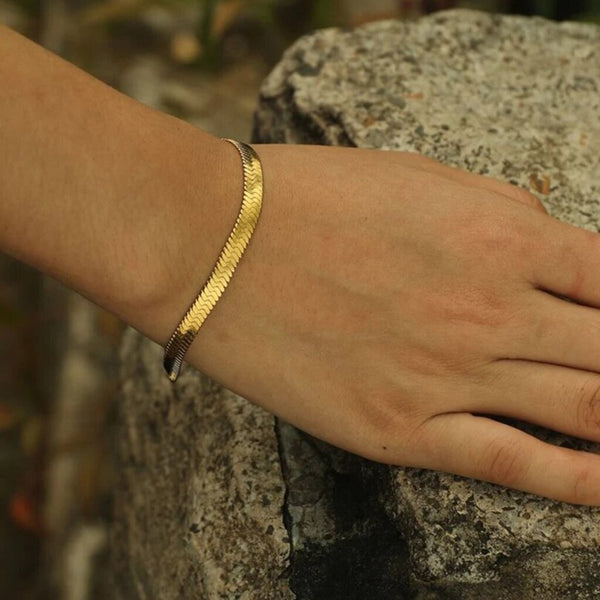 Hackney Nine 'Laila' Snake Skin Textured Bracelet