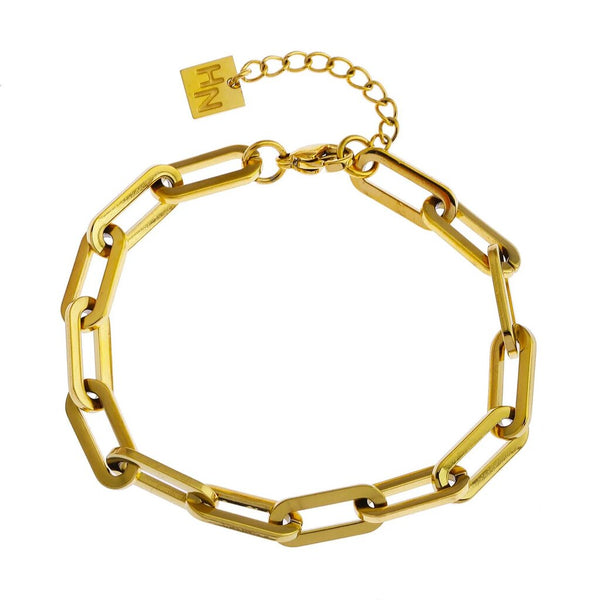 Hackney Nine 'Jacki' Contemporary Paper Clip Bracelet - Gold
