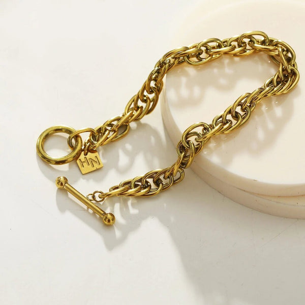 Hackney Nine 'Arda' Chunky Multi-Link Bracelet - Gold