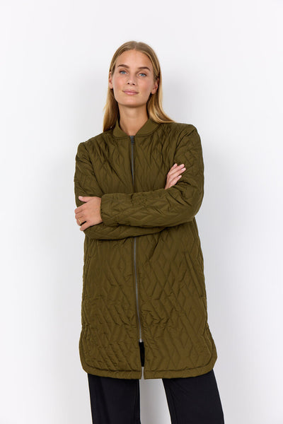Soyaconcept 'Fenya' Quilted Jacket - Dark Olive
