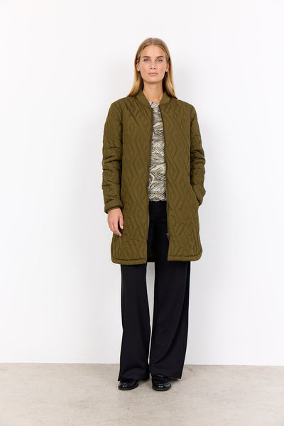 Soyaconcept 'Fenya' Quilted Jacket - Dark Olive