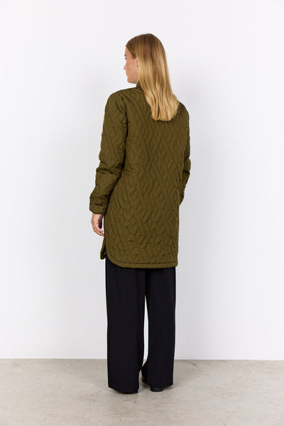 Soyaconcept 'Fenya' Quilted Jacket - Dark Olive