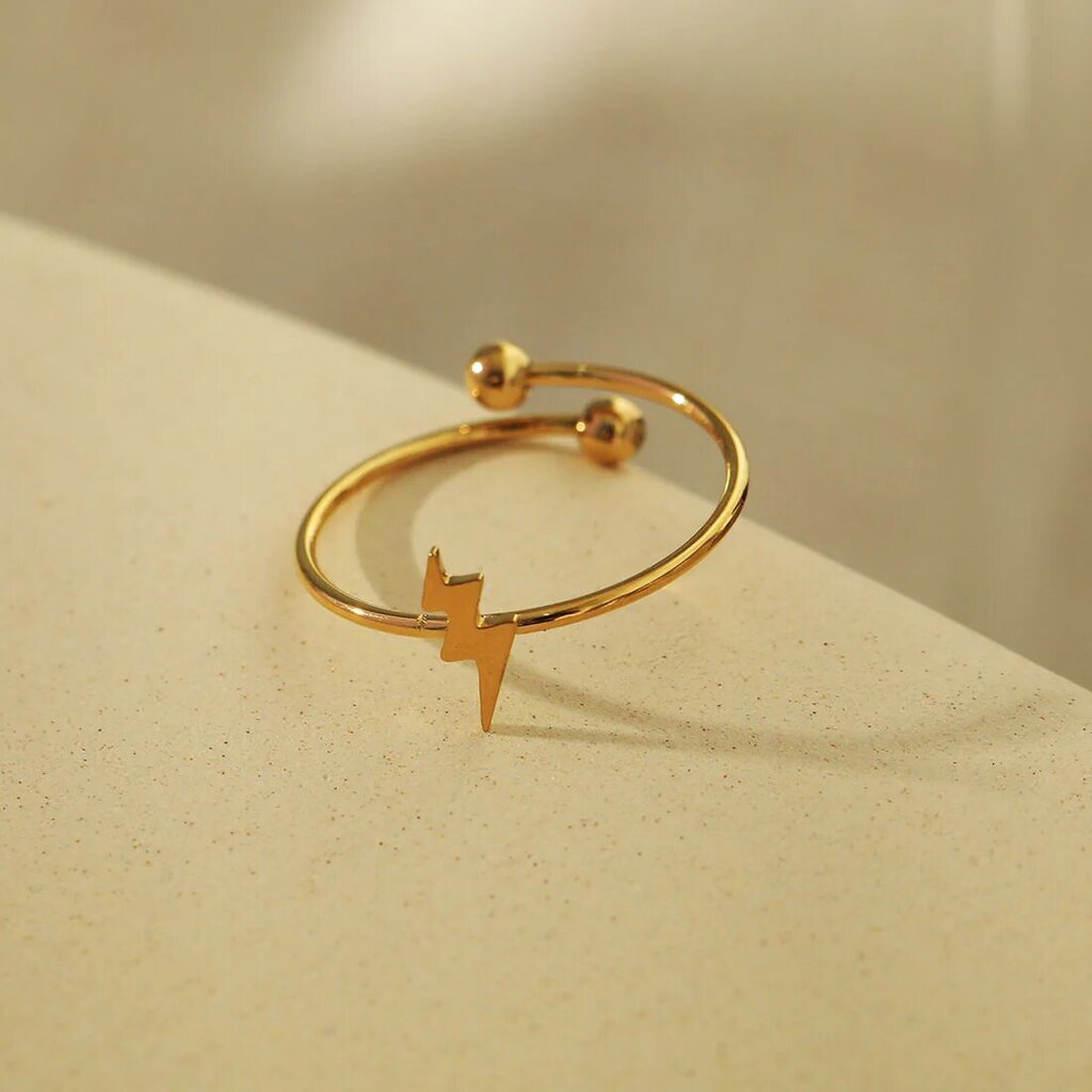 Hackney Nine 'Lazer' Dainty Lightning Bolt Ring