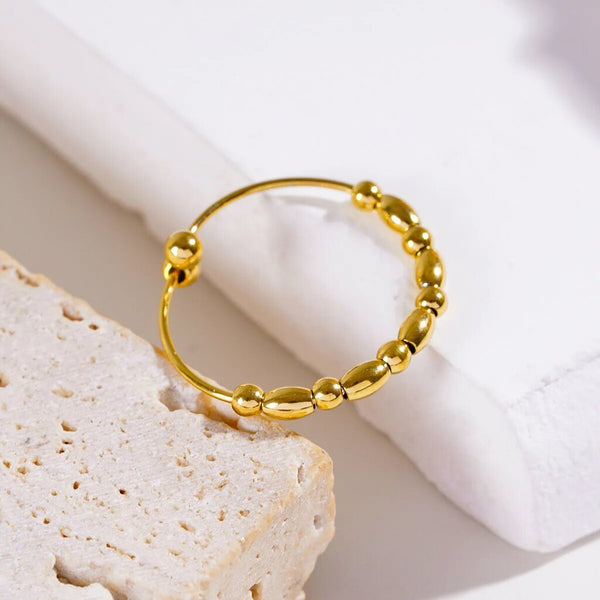 Hackney Nine 'Bernila' Round & Oval Beaded Ring