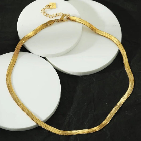 Hackney Nine 'Isabella' Snakeskin Textured Chain Necklace