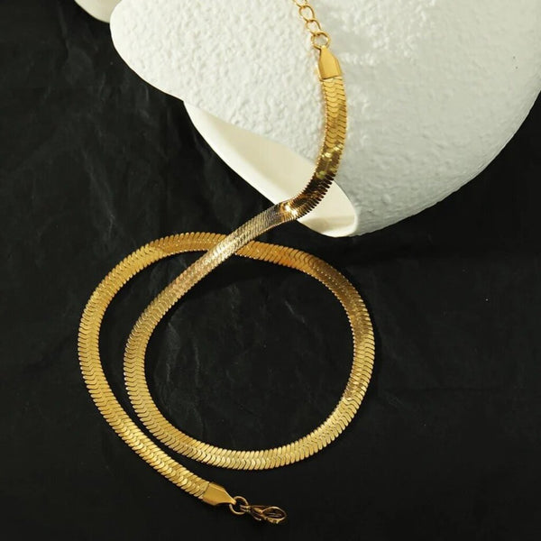 Hackney Nine 'Isabella' Snakeskin Textured Chain Necklace