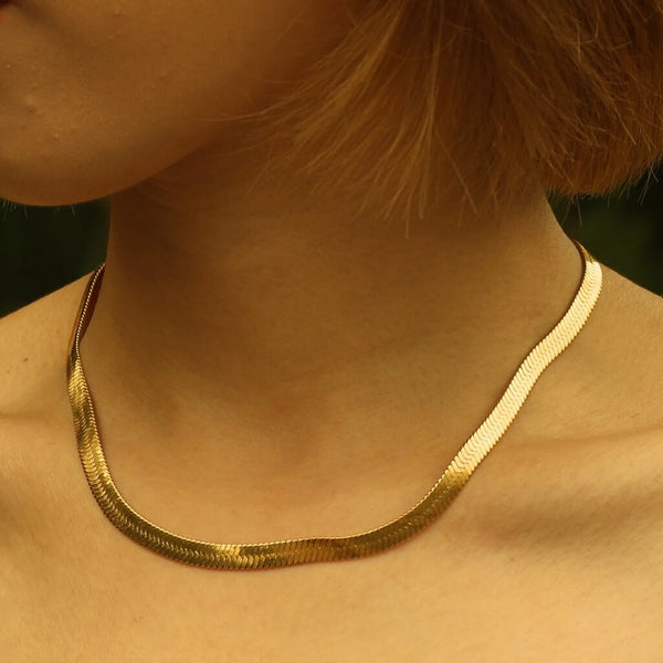 Hackney Nine 'Isabella' Snakeskin Textured Chain Necklace