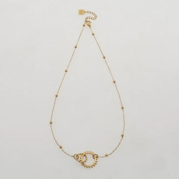 Hackney Nine 'Adeley' Double Circle Necklace