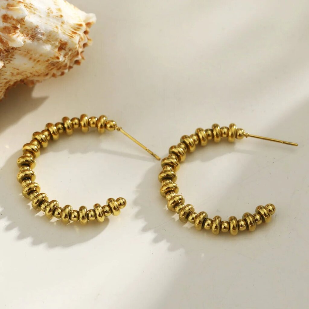 Hackney Nine 'Acadia' Beaded C-Hoop Earrings