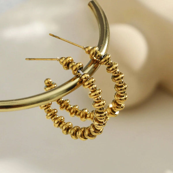 Hackney Nine 'Acadia' Beaded C-Hoop Earrings