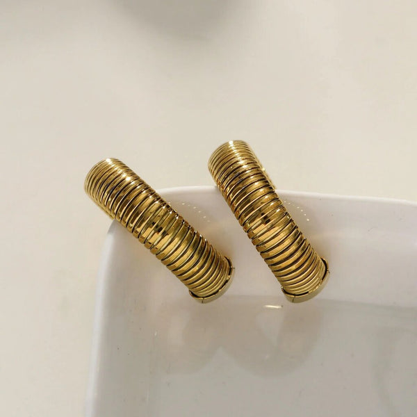 Hackney NIne 'Abriola' Textured C-Hoop Earrings