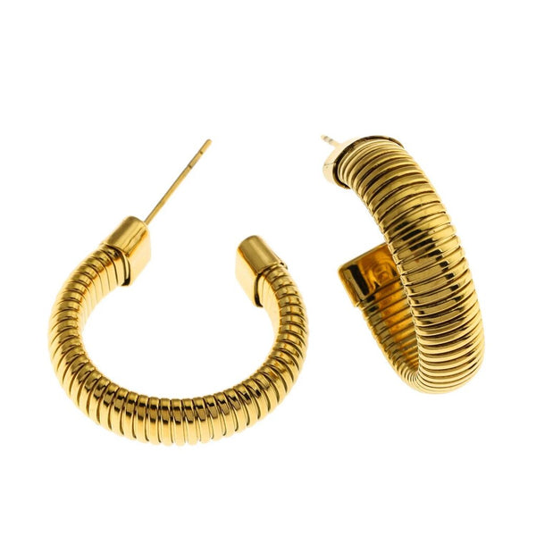 Hackney NIne 'Abriola' Textured C-Hoop Earrings