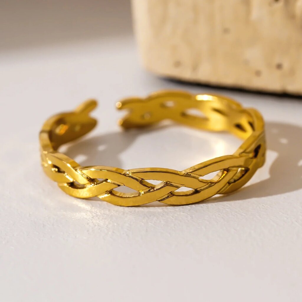 Hackney Nine 'Eliott' Weave Pattern Ring