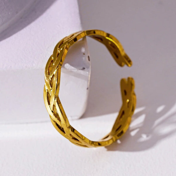 Hackney Nine 'Eliott' Weave Pattern Ring