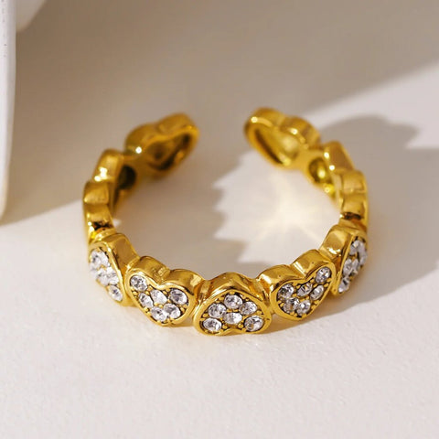 Hackney Nine 'Jezreel' CZ Heart Ring