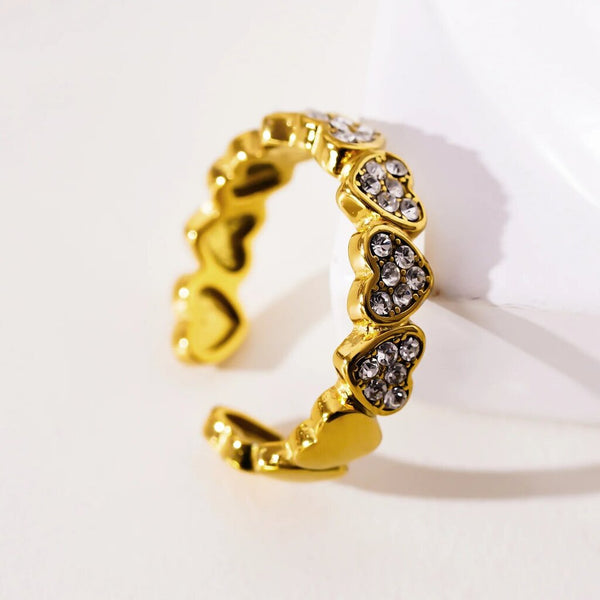 Hackney Nine 'Jezreel' CZ Heart Ring