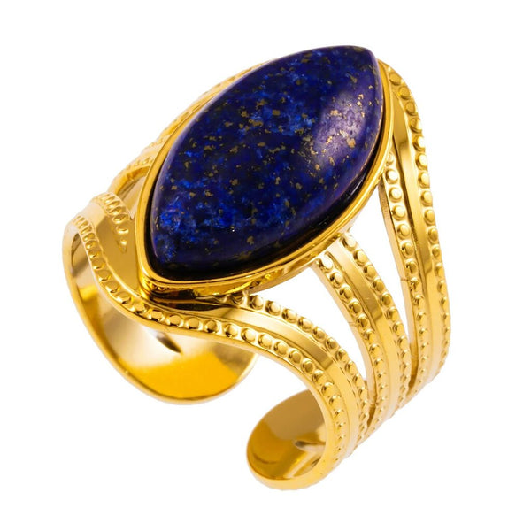 Hackney NIne 'Tiamo' Vintage Inspired Lapis Lazuli Stone Ring