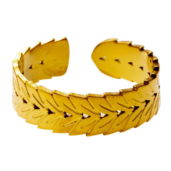 Hackney Nine 'Mael' Herringbone Design Ring