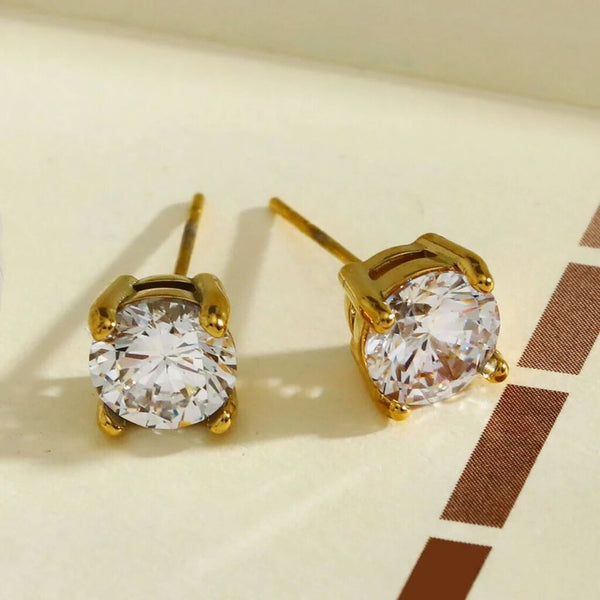 Hackney Nine 'Codi' Gold Moissanite Essential Studs