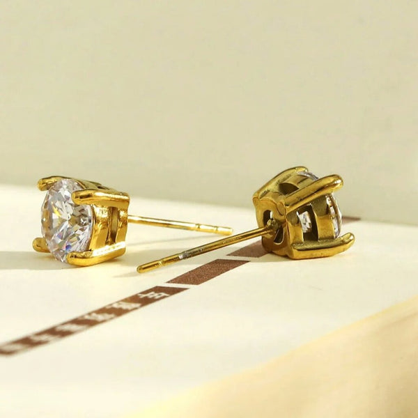 Hackney Nine 'Codi' Gold Moissanite Essential Studs