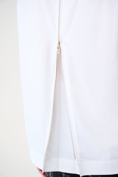 Joseph Ribkoff 253923 Stretch Poplin Zipper Detail Blouse